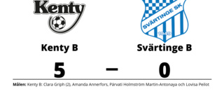 Svärtinge B utklassat av Kenty B borta