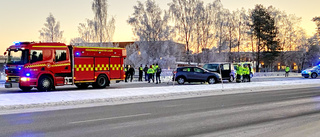 Tre bilar i kollision på 97:an – trafiken påverkades