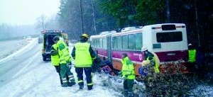 Kunde inte 
hålla bussen 
kvar på vägen