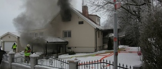 Kraftig brand i Smedby-villa