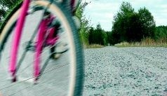 Farlig cykelbana som bör repareras