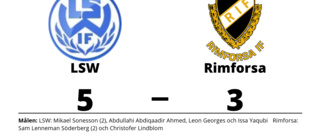 Missat kval för Rimforsa efter förlust mot LSW
