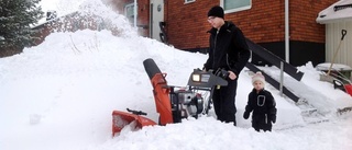 Full rulle i snösvängen