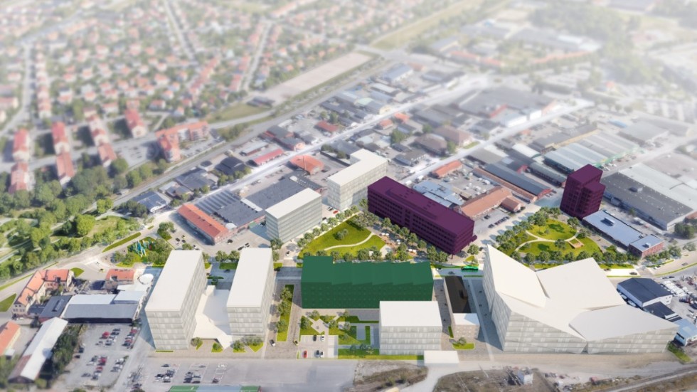 Vid Knivstaplan, grönytan i mitten, har Castellum köpt ytterligare en fastighet. Totalt äger bolaget nu sju fastigheter i området.