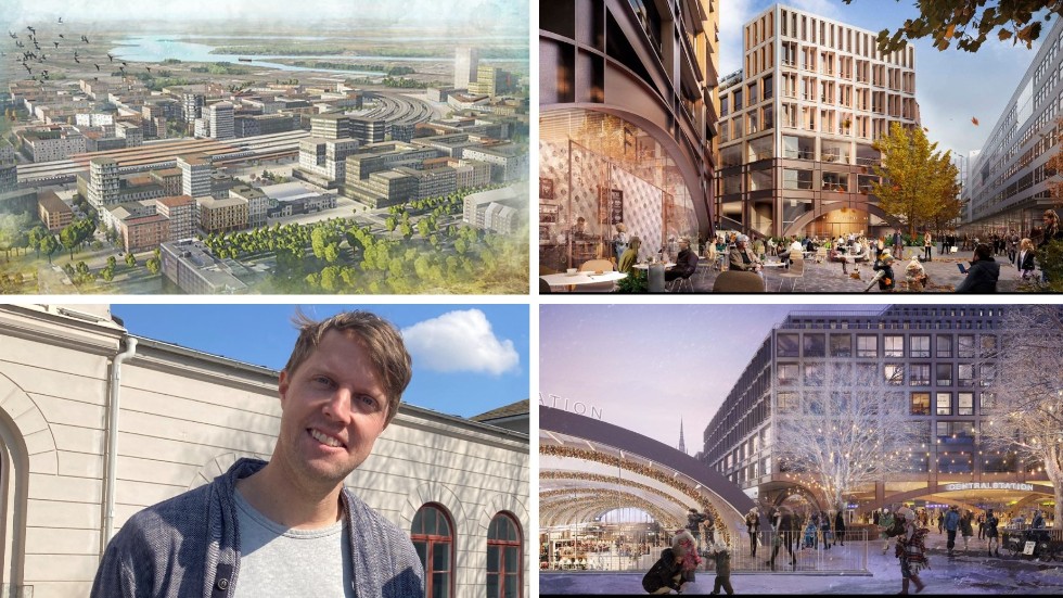 Ostlänkens projektledare Josef Erixon konstaterar att det finns stora likheter mellan byggandet av Norrköpings nya centralstation och Centralstaden i Stockholm.
