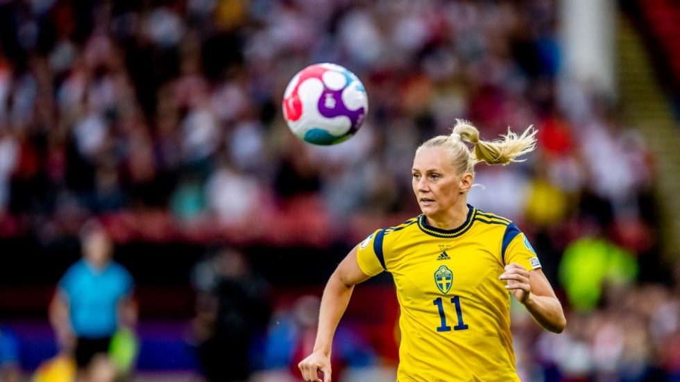 Stina Blackstenius gjorde ett mål när hennes Arsenal besegrade Brighton med 4–0 i WSL-premiären. Arkivbild.