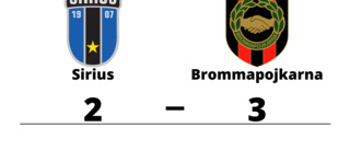 Förlust för Sirius hemma mot Brommapojkarna