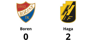 Förlust för Boren mot Haga med 0-2