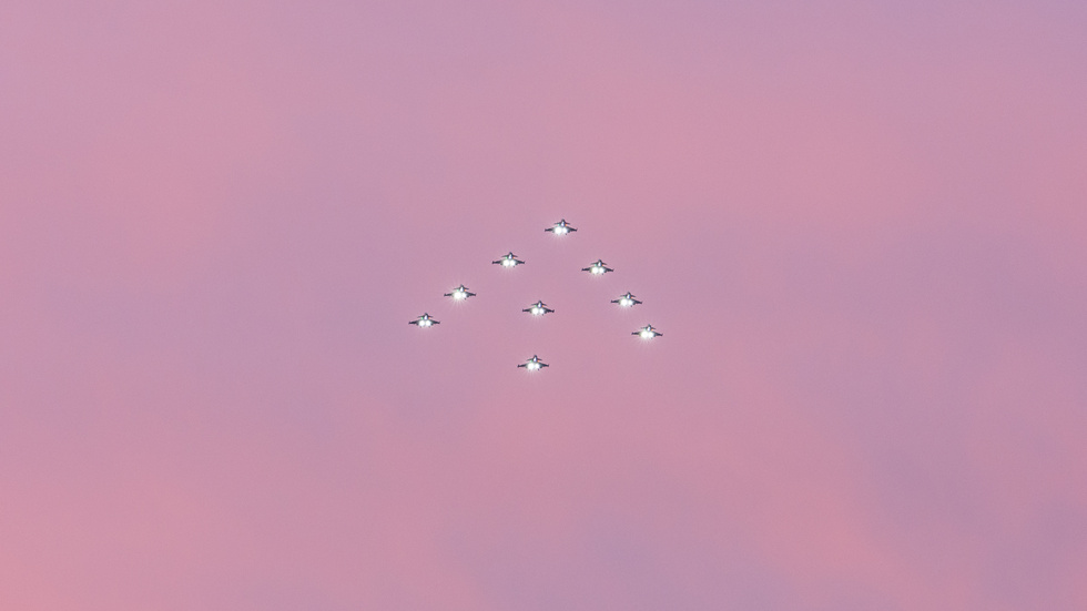 Julgransflygning över Luleå 2024.