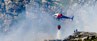 Norsk gräsbrand skuttade över fjord