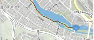 Gång- och cykelbana vid Stångån stängs av