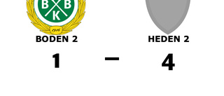 Heden 2 klart bättre än Boden 2 på Boden Arena