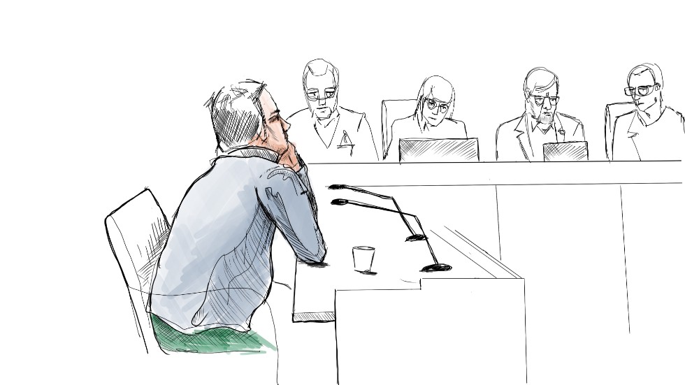 Den så kallade "Nytorgsmannen" under den sista förhandlingsdagen i tingsrätten.