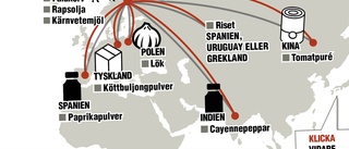 Grafik: Härifrån kommer maten på ditt barns tallrik