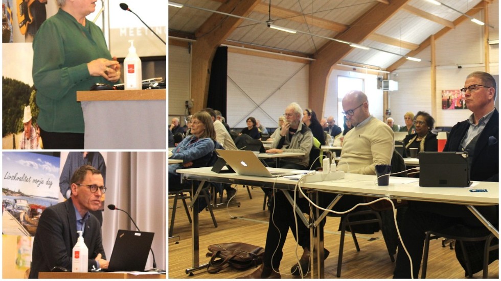 Måndagens februarifullmäktige dominerades av kommunala kärnfrågor: vård och skola. Överst t.v: Maud Ärlebrant (KD). Neders t.v: Magnus Bengtsson, barn- och utbildningschef. 