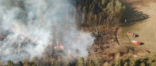 Sjukhuset gick upp i stabsläge under skogsbrand