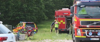 Mindre skogsbrand gav kraftig rök