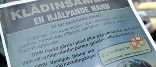 Varnar för oseriös klädinsamling