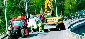 Krock på Skutenbron - bron stängdes av