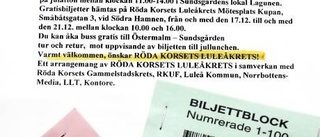 Röda korset ordnar jullunch