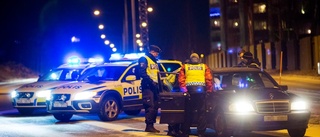 Natten var full av poliser på jakt