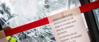 Glas för stora belopp krossades