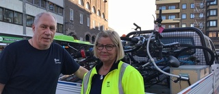 TV: Här rensas Fristadstorget på dumpade cyklar