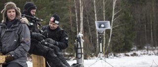 Burmesiska elefanter dolde sig under isen