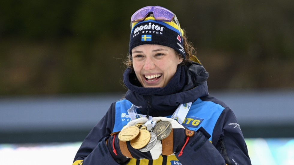 Hanna Öberg blev VM-drottning med två guld, ett silver och ett brons.