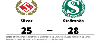 Seger för Strömnäs på bortaplan mot Sävar