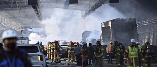 Stor brand i vägtunnel i Sydkorea – fem döda