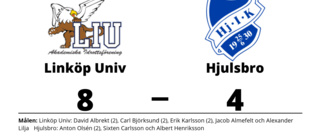 Seger för Linköp Univ i toppmötet med Hjulsbro