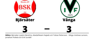 Oavgjort för Vånga mot Björsäter på bortaplan