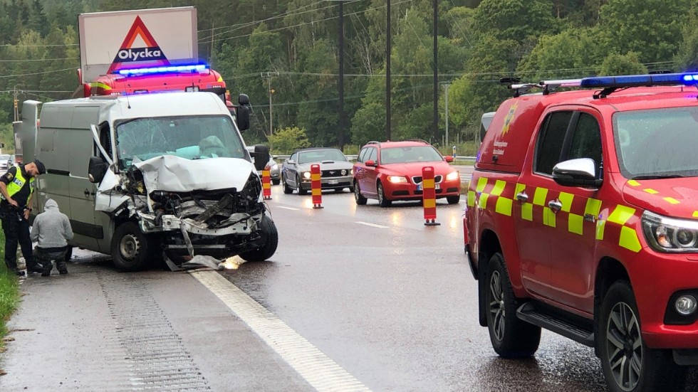   En trafikolycka inträffade på E4.