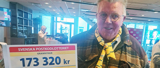 Lycklig vinnare på Postkodlotteriet