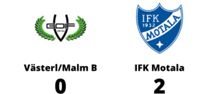 Västerl/Malm B föll mot IFK Motala med 0-2