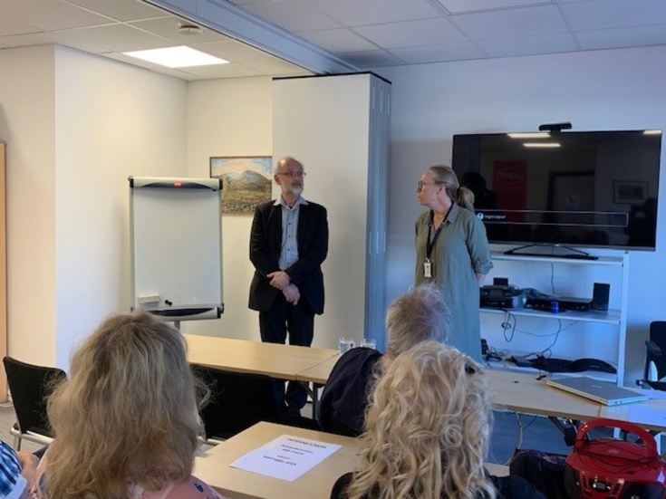 Mathias Lafolie och Regina Veräjä föreläste.