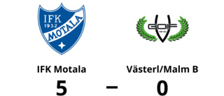 Västerl/Malm B utklassat av IFK Motala borta - med 0-5