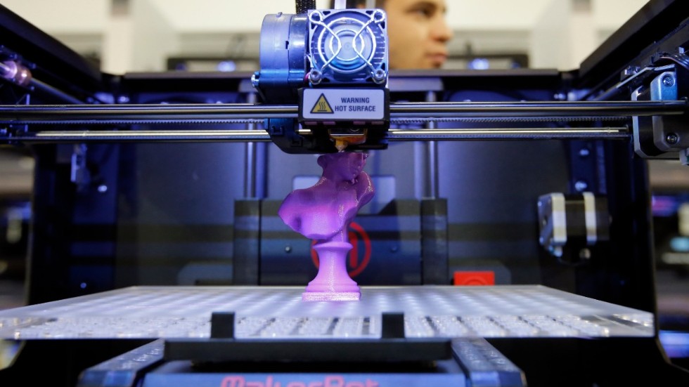 En variant av 3D-printer visas upp elektronikmässan i Las Vegas. Arkivbild.