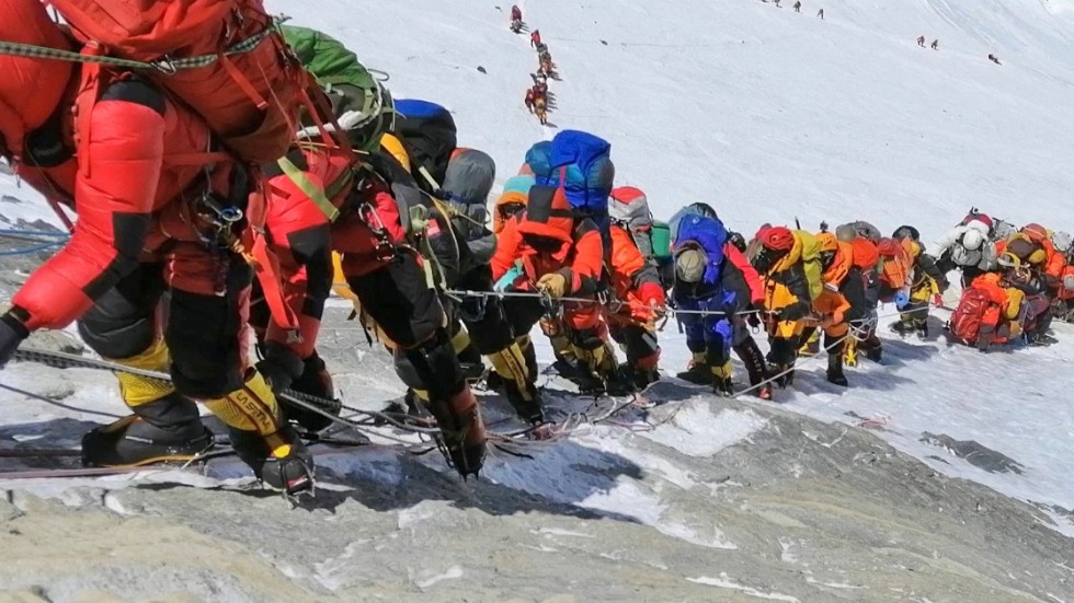 En man dog under ett försök att bestiga Mount Everest på lördagen. Arkivbild.