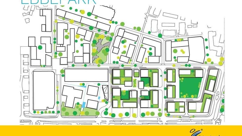 Det är hela Ebbepark. Nordöstra hörnet är kvarteret Lugnet med 289 bostäder.
