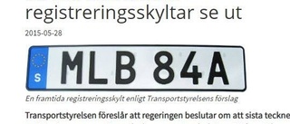 Snart syns de nya tecknen på bilen