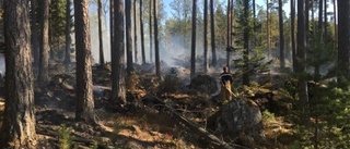 Släckningsarbetet i Spångskogen över