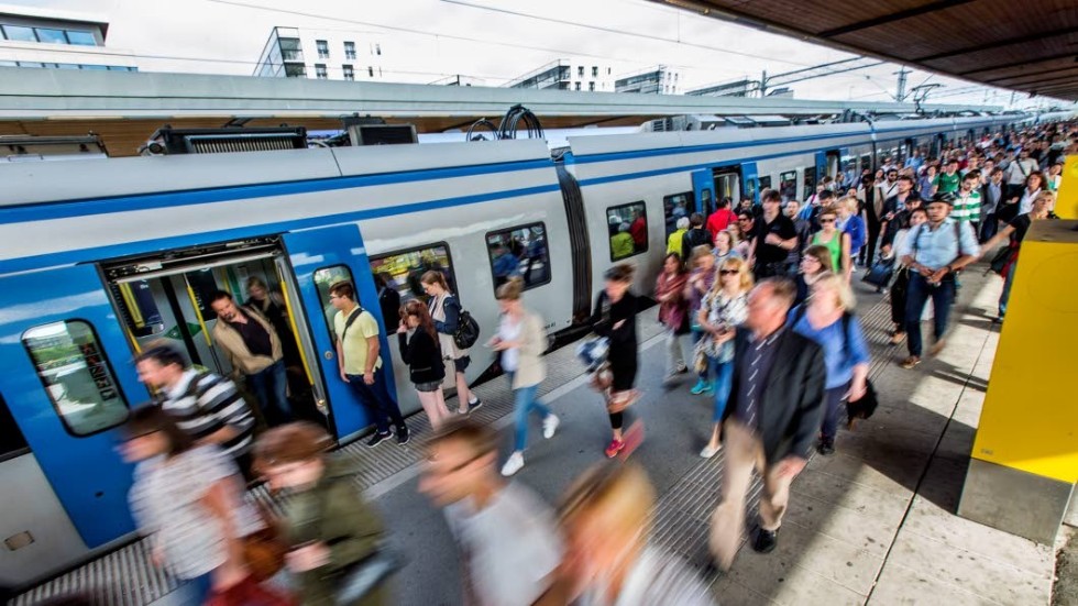 Tågpendlare.