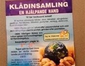 Klädinsamlare ger falsk information