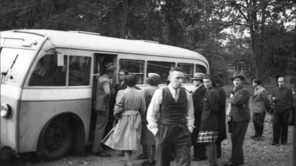 Danska judiska flyktingar anländer till Ramlösa 1943.