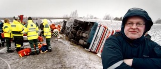 "Jag såg hur vinden fick tag i bussen"