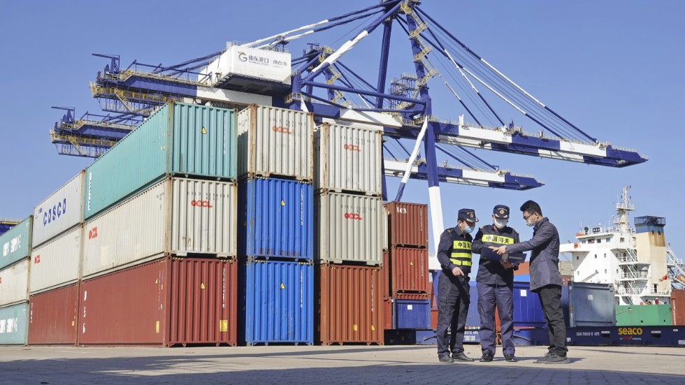 Kinas export minskade mer än analytikerna förväntat sig under maj. Arkivbild.