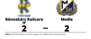 Kryss för Rönnskärs Railcare IF hemma mot Medle