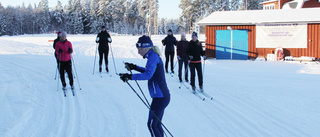 Skidträning för att hitta den rätta tekniken uppför